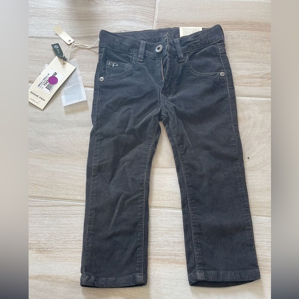NWT Toddler boy corduroy gray pants size 18Months
